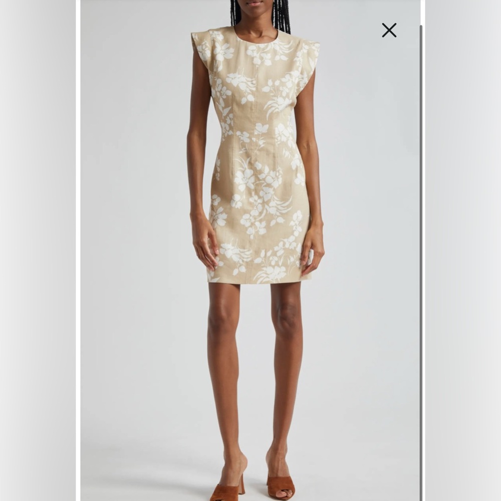 LAST CHANCE Veronica Beard Rosedale Floral Linen Blend Sheath Dress 🍍